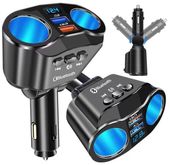 ROZGAŁĘZIACZ SAMOCHODOWY ROZDZIELACZ TRANSMITER FM ŁADOWARKA 2xUSB