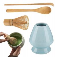 ZESTAW PĘDZEL DO HERBATY PODSTAWKA POD CHASEN DO MATCHY CERAMICZNA