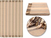 Koc Z Frędzlami 150X200 Beżowy 20606