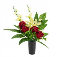 BUKIET z RÓŻ DO WAZONU na GRÓB CMENTARZ