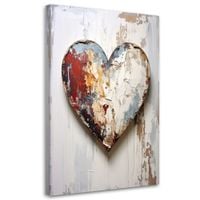 Obraz do salonu sypialni loftu spa, 3D Serce miłość 20x30