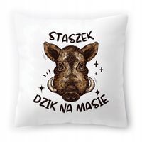 Poduszka Dla Staszka Na Urodziny Ze Zdjęciem Na Prezent Biała 40X40 Cm