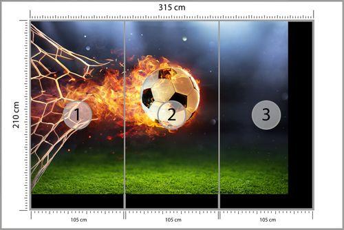 Emaga Fototapeta Piłka Nożna W Płomieniach Flizelina 315x210 na Arena.pl