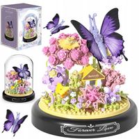 KLOCKI DO BUDOWANIA OGRODU ZESTAW MINIATUROWYCH KLOCKÓW Z MOTYLAMI PREZENT