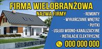 BANER REKLAMOWY projekt 130x80 FIRMA WIELOBRANŻOWA