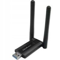 Karta sieciowa Qoltec Bezprzewodowy Adapter USB DUAL WiFi 2 x 2dBi