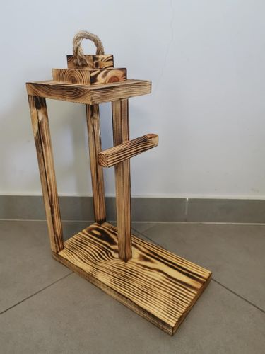 Lampion drewniany z podstawą i krzyżem 40cm Baza pod stroik Dekor nr4 na Arena.pl