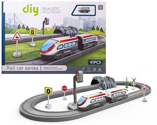 Kolejka dla dzieci z wagonikiem, zestaw 41 elementów na Arena.pl