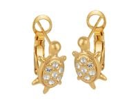 kolczyki żółwiki z kryształami preciosa (p9518au)