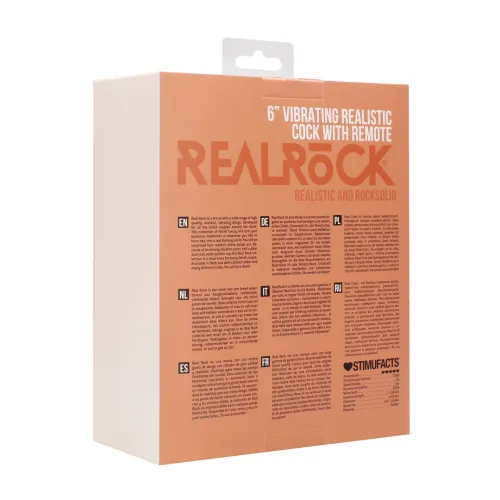 realrock wibrujący model anatomiczny z pilotem 15 cm, kolor cielisty na Arena.pl