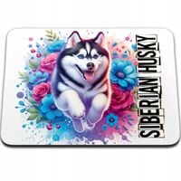 PODKŁADKA POD MYSZKĘ 24 x 20 - PIES PSY PIESEK RASA HUSKY SYBERYJSKI
