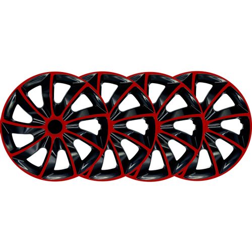 4x Kołpaki 15 QUAD CZERWONE TUNING na Arena.pl