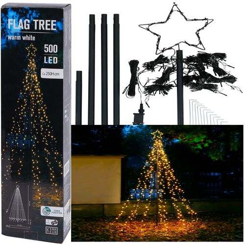 CHOINKA METALOWA XL 250 cm 500 LED TIMER KEMA ZEWNĘTRZNA na Arena.pl