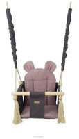 Bawełniana huśtawka domowa dla dziecka (szary, pudrowy róż)