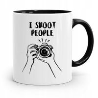 Kubek Czarny Dla Fotografa I Shoot People Prezent Z Nadrukiem Ze Zdjęciem