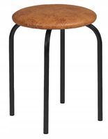taboret krzesło orzech czarny stelaż metalowy do jadalni loftowy furnitex