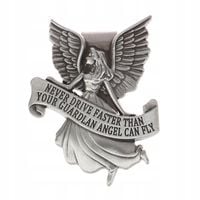 PLAKIETKA ANIOŁ STRÓŻ Dla Kierowców do Samochodu na Słoneczko Ochrona klips