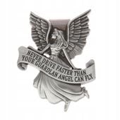 PLAKIETKA ANIOŁ STRÓŻ Dla Kierowców do Samochodu na Słoneczko Ochrona klips