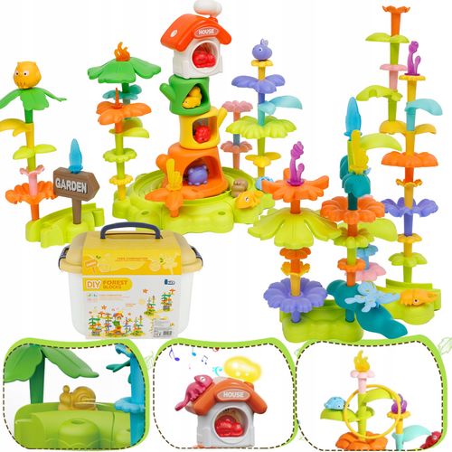 Klocki konstrukcyjne kwiaty DIY FOREST BLOCK ogród las 120 elementów 389-12 na Arena.pl