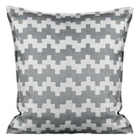 Poszewka dekoracyjna GEO 45x45 Eurofirany stalowo/beżowa