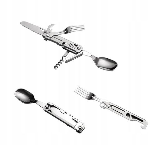 Niezbędnik turystyczny widelec łyżka nóż Multitool FT112 na Arena.pl