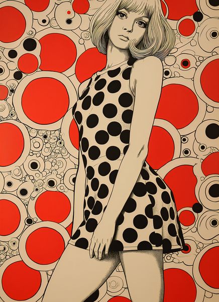 Plakat 40x55cm Czerwone Kropki zdjęcie 1