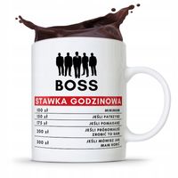 Kubek Prezent Dla Szefa Boss Stawka Godzinowa Z Nadrukiem Ze Zdjęciem