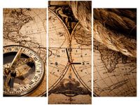 90CM 70 ZEGAR 3 ELEM MAPA ŚWIATA SCIENNY DRUK