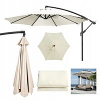 Poszycie wymienne materiał parasola ogrodowego 6 ramion 300cm