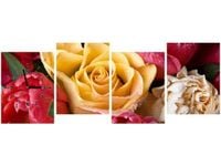 45CM 120CM ZEGAR 4 ELEM ZROSZONA RÓŻA ŚCIENNY