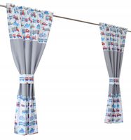 Zasłonki City autka Komplet pokój dziecka