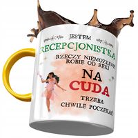 Kubek Żółty Dla Recepcjonistki Prezent Z Nadrukiem Ze Zdjęciem