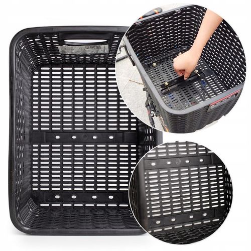 KOSZYK ROWEROWY TYLNY KOSZ ROWER BAGAŻNIK ZAKUPY MOCNY Z UCHWYTEM POJEMNY na Arena.pl