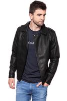 KURTKA SKÓRZANA WRANGLER PU LEATHER JACKET BLACK W4744VI01 XL