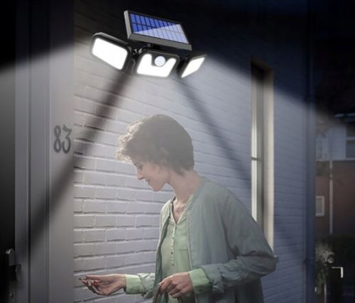 MOCNA LAMPA SOLARNA 171 LED 3w1 CZUJNIK RUCHU ZMIERZCHU OSOBNY PANEL PILOT na Arena.pl