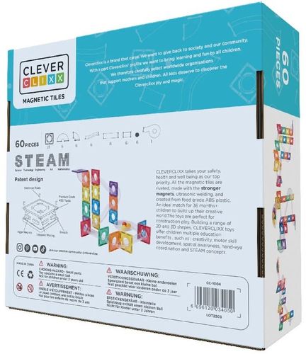 CLEVERCLIXX KLOCKI MAGNETYCZNE TOR WYŚCIGOWY KULODROM BALL RUN 60 EL. na Arena.pl