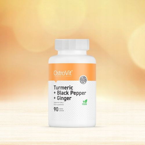 Suplement diety OstroVit Kurkumina Czarny Pieprz Imbir 90 tabletek na Arena.pl