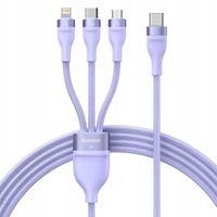 Kabel USB 3w1 Baseus Flash Series 2, USB-C + micro USB + Lightning, 100W, 1
