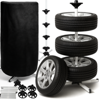 STOJAK NA KOŁA OPONY WIESZAK z kółkami + POKROWIEC