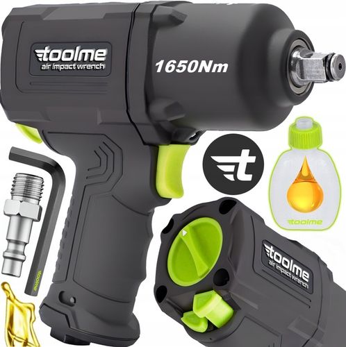 UDAROWY klucz pneumatyczny 1650Nm TOOLME kompozytowy do kół Z UDAREM 1/2 " na Arena.pl