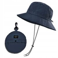 Kapelusz wędkarski wodoodporny składany rybacki granatowy