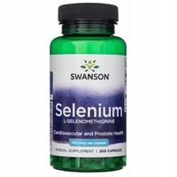 Swanson Selen Selenometionina 100mcg Układ Sercowo Naczyniowy 200 kaps