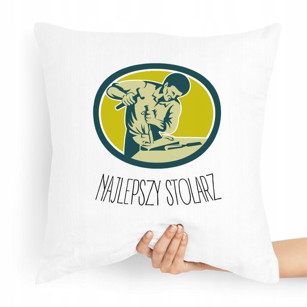 Poduszka Prezent Dla Stolarza,Najlepszego Stolarza Z Nadrukiem Ze Zdjęciem zdjęcie 1