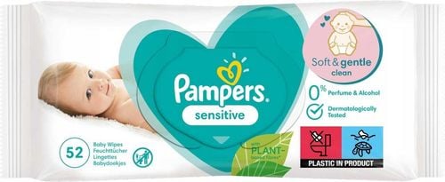 pampers chusteczki nawilżane sensitive 52 szt. - 1 op. na Arena.pl