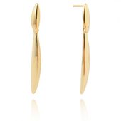 kolczyki ze stali szlachetnej platerowane 14k złotem, sztyft kst3237