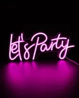Let's Party Neon LED Różowy Zasilany przez USB