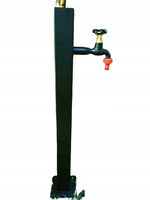 Kran słupek ogrodowy YaPko Czarny z wylewką