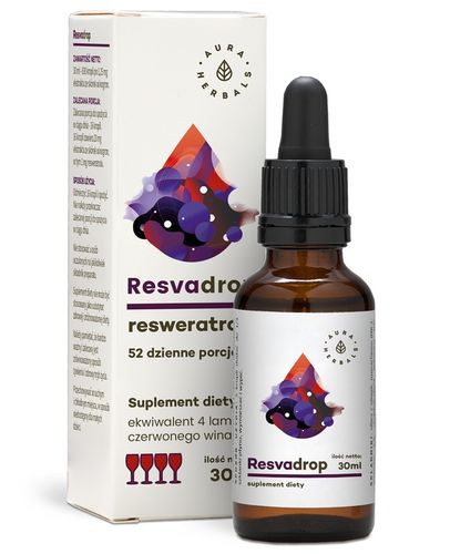 2x Aura Resvadrop Resveratrol Resweratrol Krople na Arena.pl