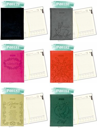 Stylowy kalendarz twoje imię napis książkowy A5 2026 grawer terminarz na Arena.pl