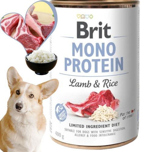 mokra karma dla psa brit mono protein lamb & rice 400 g jagnięcina z ryżem na Arena.pl
